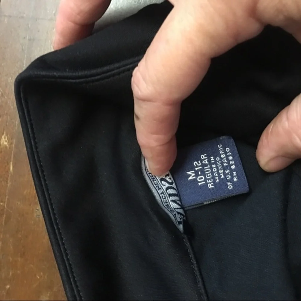 Lands' End Track Jacket Black White M‎
